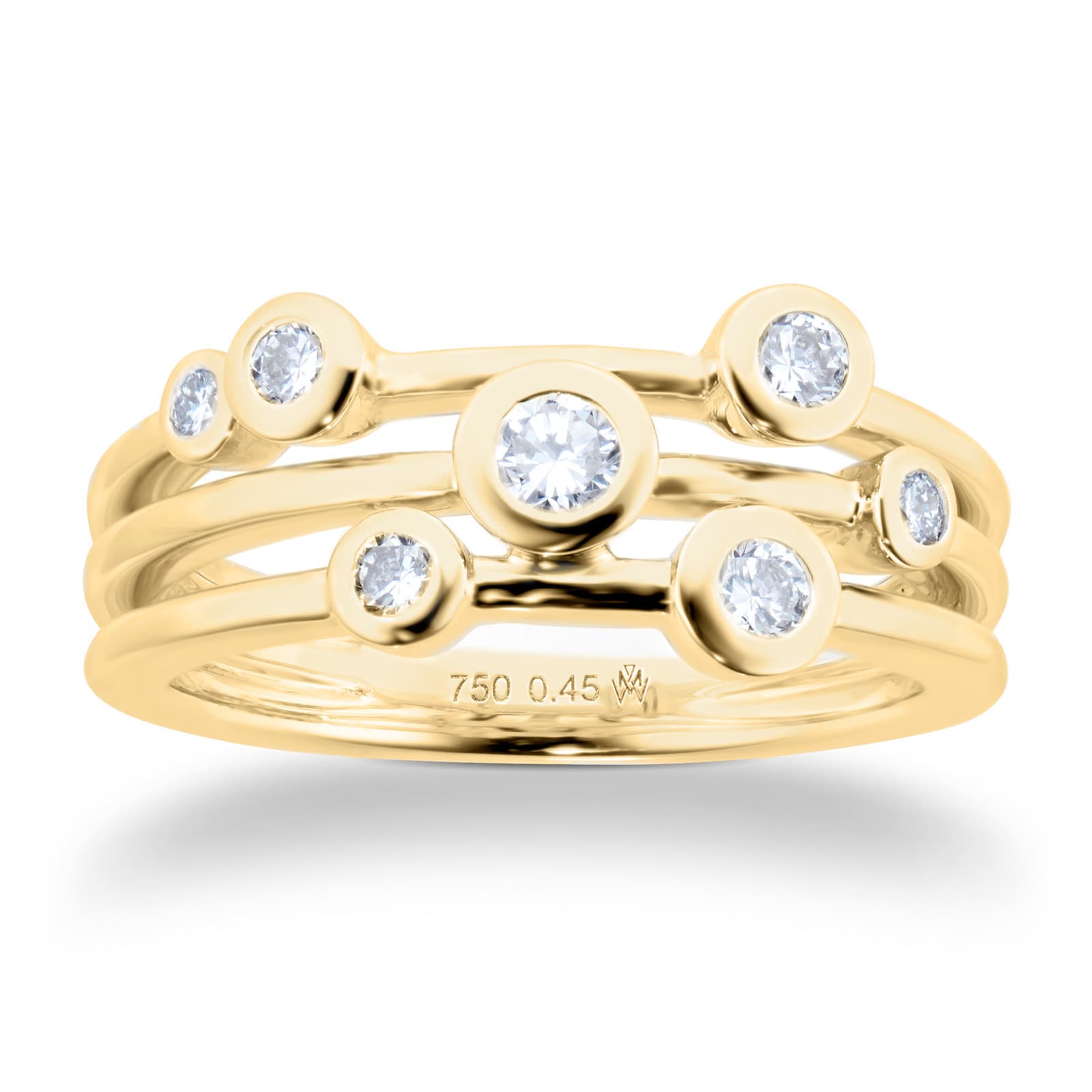 Mappin & Webb Gossamer 18ct Yellow Gold 0.45cttw Diamond Ring