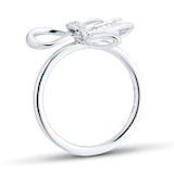 Mappin & Webb 18ct White Gold 0.30cttw Diamond Bow Ring - Ring Size M