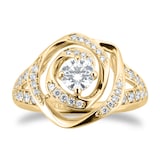 Mappin & Webb Limited Edition 18ct Yellow Gold 0.70cttw Diamond Halo Ring