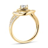 Mappin & Webb Limited Edition 18ct Yellow Gold 0.70cttw Diamond Halo Ring