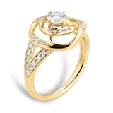 Mappin & Webb Limited Edition 18ct Yellow Gold 0.70cttw Diamond Halo Ring