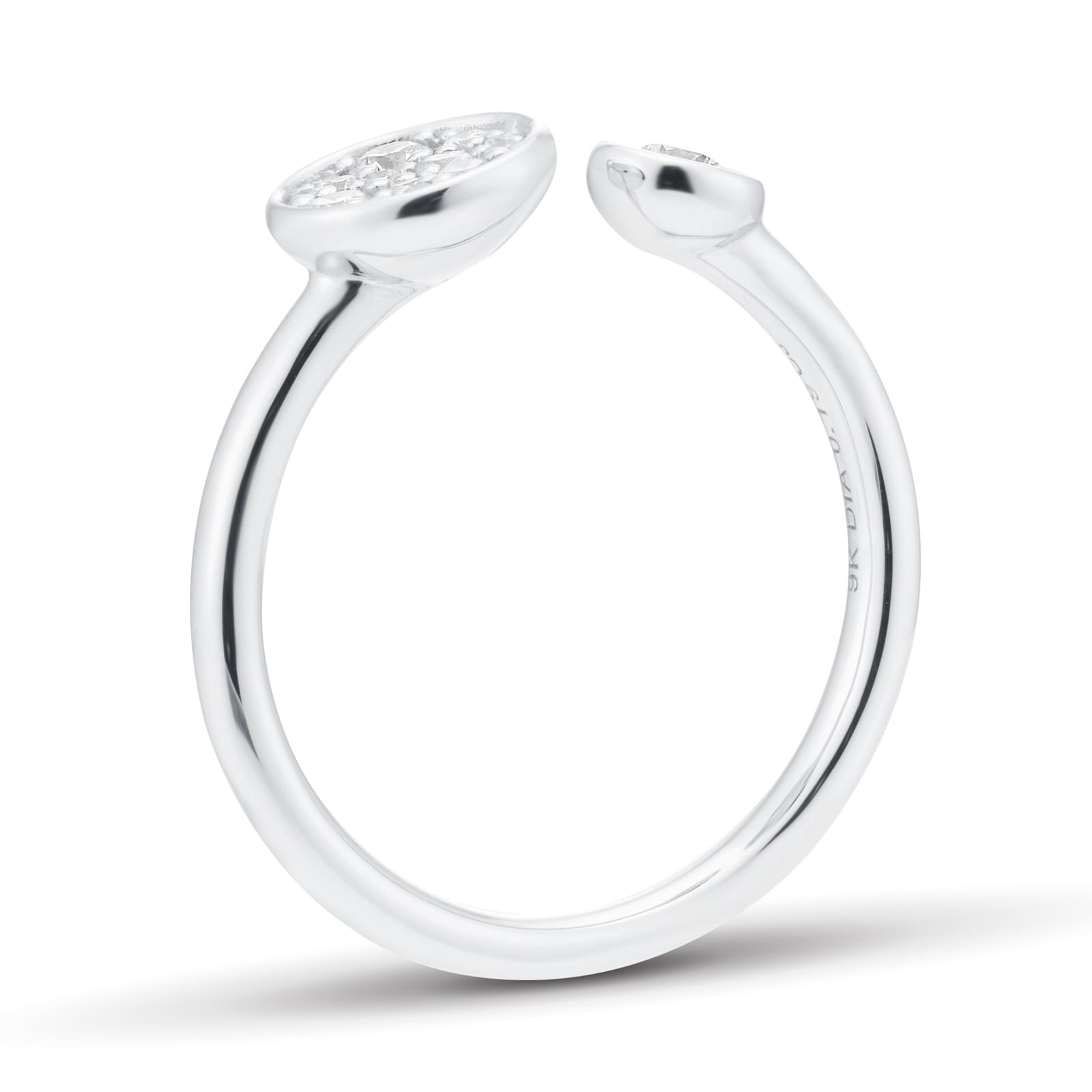 Goldsmiths 9ct White Gold 0.20cttw Diamond Cluster Open Ring Goldsmiths 9ct White Gold 0.20cttw Diamond Cluster Open Ring