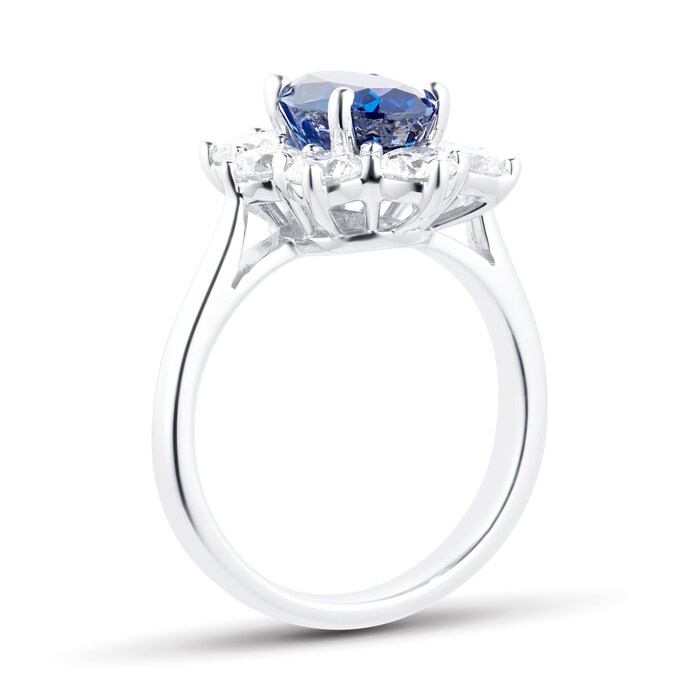 Mappin & Webb Platinum 1.92ct Diamond & 1.10ct Sapphire Ring