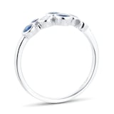 Mappin & Webb Gossamer Platinum Sapphire & Diamond Cluster Ring