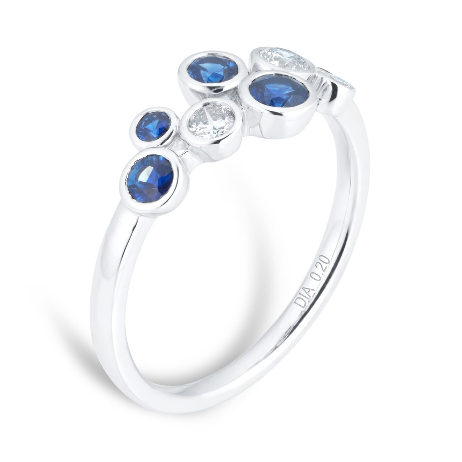 Mappin & Webb Gossamer Platinum Sapphire & Diamond Cluster Ring Mappin & Webb Gossamer Platinum Sapphire & Diamond Cluster Ring