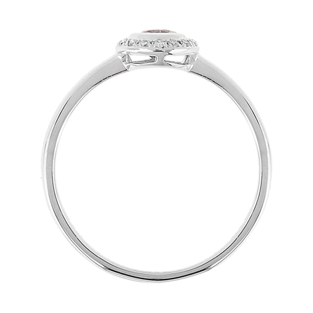 Goldsmiths Brilliant Cut Sapphire Ring In 9 Carat White Gold
