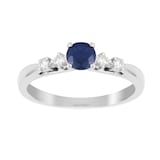 Mappin & Webb Carrington 18ct White Gold Sapphire Ring