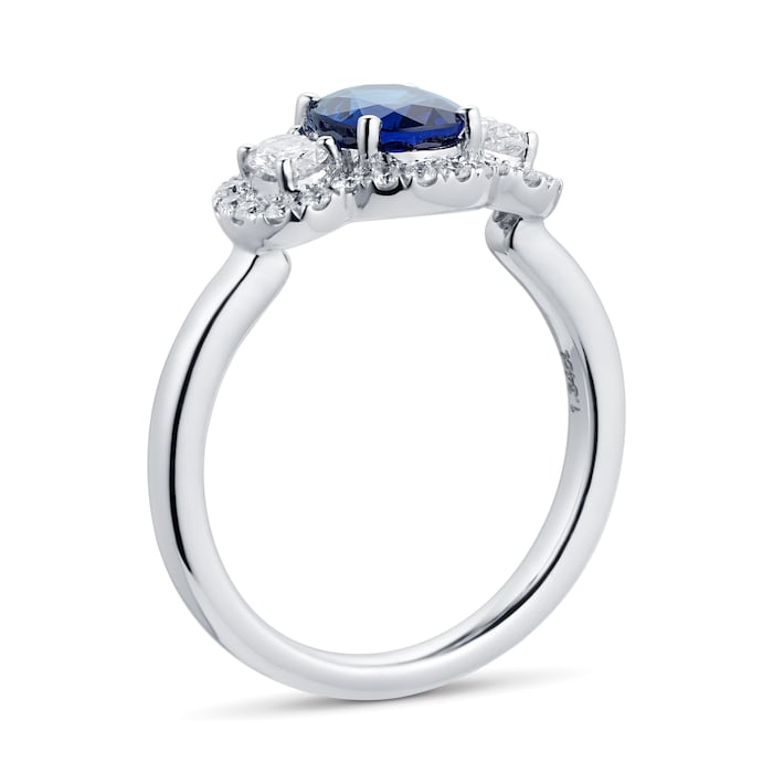 Mappin & Webb 18ct White Gold Sapphire & Diamond Ring