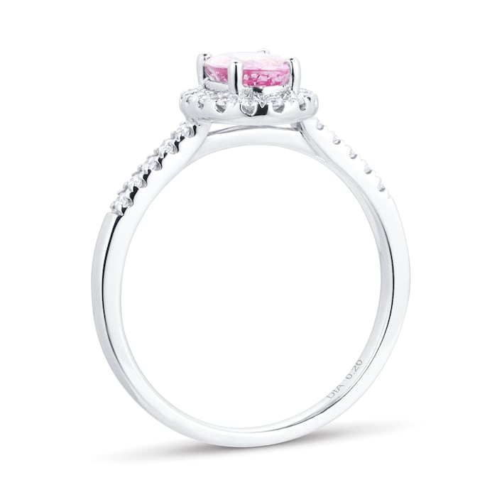 Goldsmiths 18ct White Gold Pink Sapphire & Diamond Eternity Ring