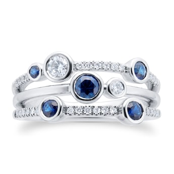 Gossamer Platinum Sapphire & Diamond Ring