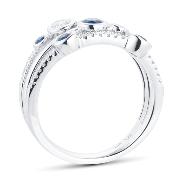 Mappin & Webb Gossamer Platinum Sapphire & Diamond Ring