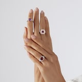 Mappin & Webb Platinum 3.35cttw Pink Sapphire & Diamond Ring