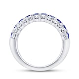 Mappin & Webb 18ct White Gold Sapphire & 1.32cttw Diamond Ring