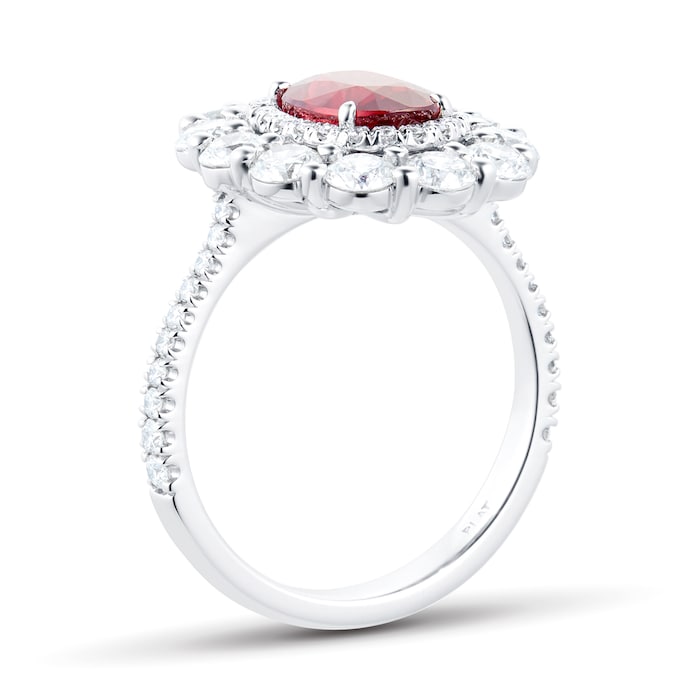 Mappin & Webb Platinum 1.74ct Diamond & 2.04ct Ruby Ring