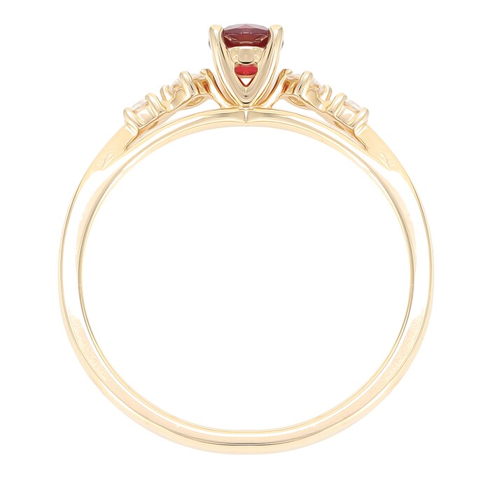 Mappin & Webb Carrington 18ct Yellow Gold Ruby Ring