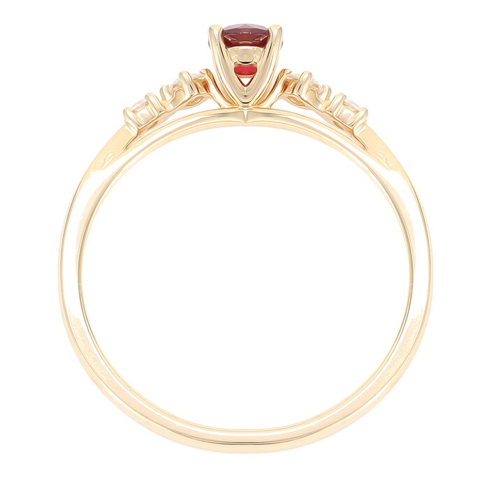 Mappin & Webb Carrington 18ct Yellow Gold Ruby Ring