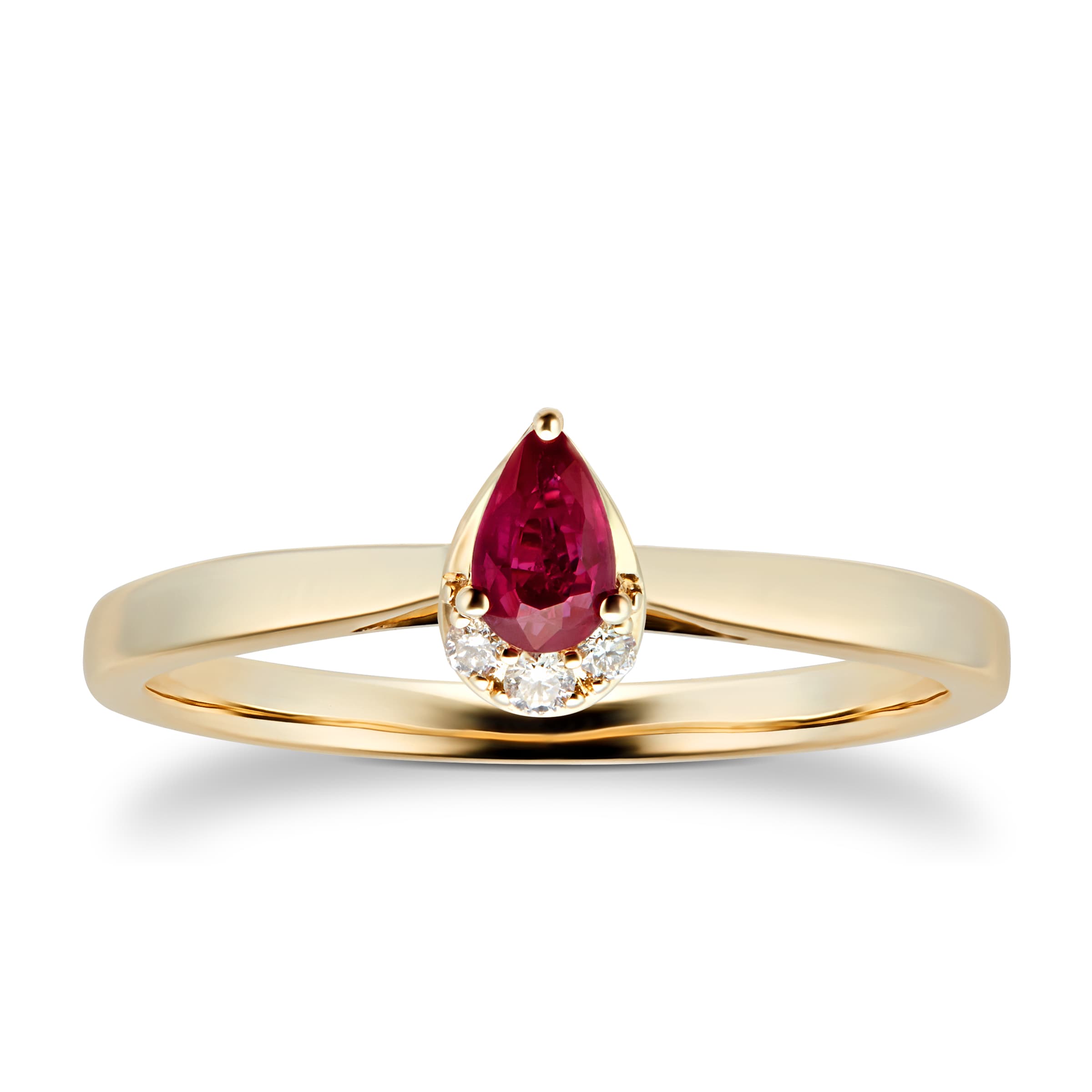 ruby pear shaped ring