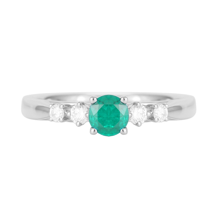 Mappin & Webb Carrington 18ct White Gold Emerald Ring