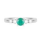 Mappin & Webb Carrington 18ct White Gold Emerald Ring