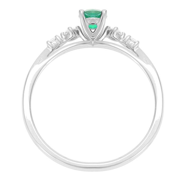 Mappin & Webb Carrington 18ct White Gold Emerald Ring