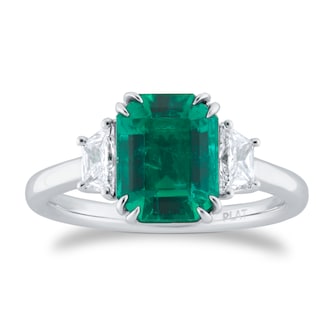 Mappin 
Webb Platinum Emerald 
0.40cttw GIA Diamond Ring