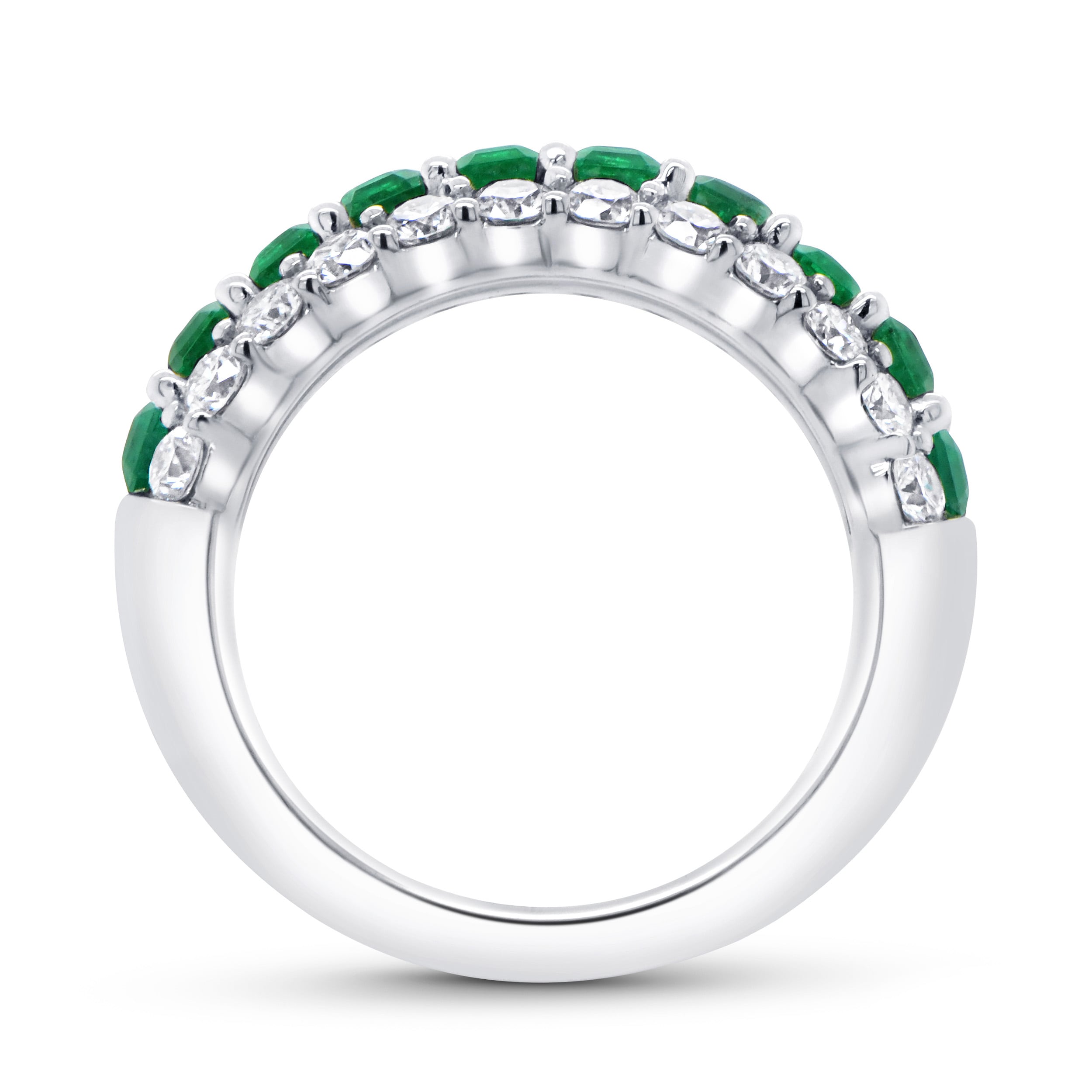 Mappin 
Webb 18ct White Gold Emerald 
1.22cttw Diamond Ring