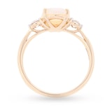 Goldsmiths Opal And Diamond Set Ring In 9 Carat Yellow Gold