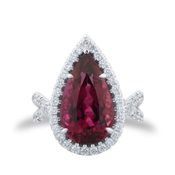 06290020 - 18ct White Gold 1.28cttw Diamond & 6.97cttw Pink Tourmaline Ring