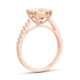 Mappin & Webb Renee 18ct Rose Gold 2.00ct Morganite & 0.20cttw Diamond Engagement Ring