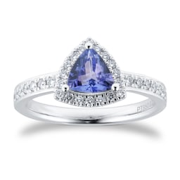 06380247 - Platinum Tanzanite 
0.25cttw Diamond Ring