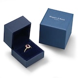 Mappin & Webb 18ct Yellow Gold Pink Tourmaline & 0.22cttw Diamond Ring - Ring Size L