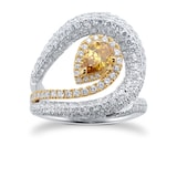 Mappin & Webb Platinum 0.57cttw Orange Diamond Ring