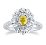 Mappin & Webb Platinum 0.70cttw Yellow Diamond Ring
