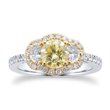 Mappin & Webb Platinum 1.02ct Yellow Diamond Ring
