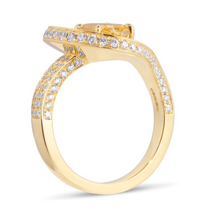 Mappin & Webb 18ct Yellow Gold 1.94cttw Oval Cut Yellow Gold Diamond Ring