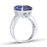 Mappin & Webb 14ct White Gold Tanzanite & 1.47cttw Diamond Ring - Ring Size M