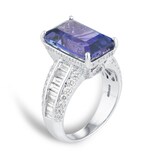 Mappin & Webb 14ct White Gold Tanzanite & 1.47cttw Diamond Ring - Ring Size M