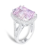 Mappin & Webb 18ct White Gold Kunzite & 1.33cttw Diamond Ring