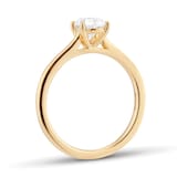 Goldsmiths 18ct Yellow Gold 1.00cttw Oval Cut Diamond Solitaire Engagement Ring