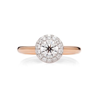 Mayors 18ct Rose Gold 0.75cttw Halo Engagement Ring (H/SI1) Mayors 18ct Rose Gold 0.75cttw Halo Engagement Ring (H/SI1)