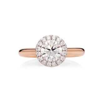 Mayors 18ct Rose Gold 1.05cttw Halo Engagement Ring (H/SI1) Mayors 18ct Rose Gold 1.05cttw Halo Engagement Ring (H/SI1)