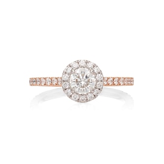 Mayors 18ct Rose Gold 0.95cttw Single Halo Engagement Ring (H/SI1) Mayors 18ct Rose Gold 0.95cttw Single Halo Engagement Ring (H/SI1)