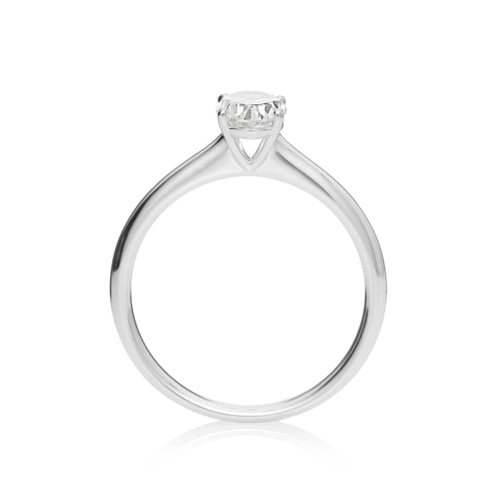 Mayors Platinum 1.00ct Oval Engagement Ring - Ring Size 7.5