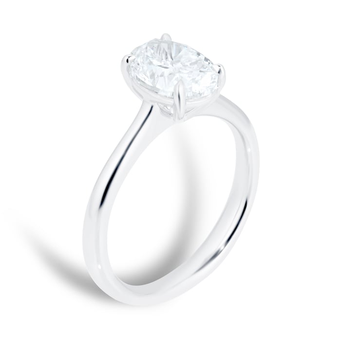 Mayors Platinum 2.00ct Oval Engagement Ring (H/SI1)