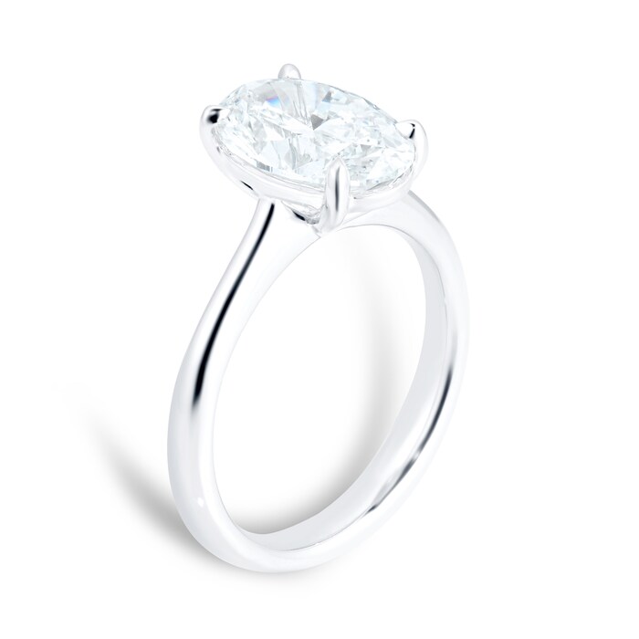 Mayors Platinum 2.50cttw Oval Engagement Ring (H/SI1)