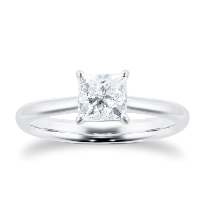 Mayors Platinum 1.00ct Princess Cut Engagement Ring (H/SI1)