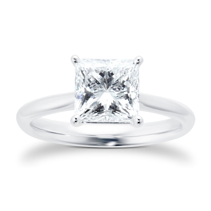 Mayors Platinum 2.00ct Princess Cut Engagement Ring (H/SI1)