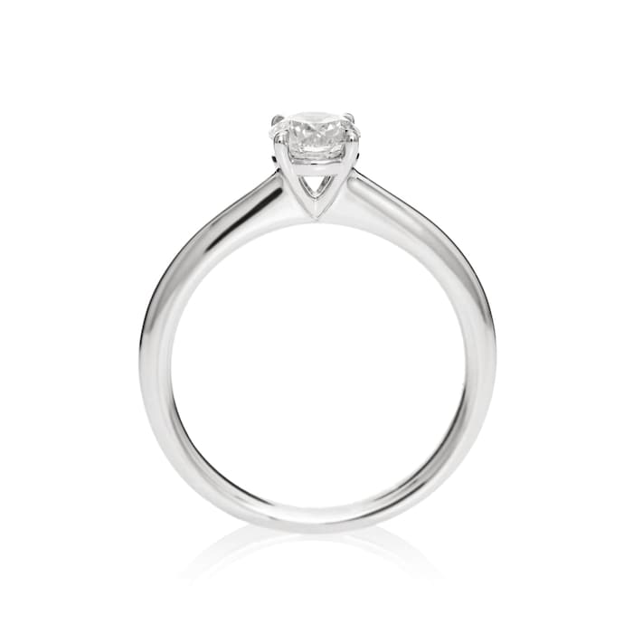 Mayors Platinum 0.50ct Round Engagement Ring - Ring Size 8