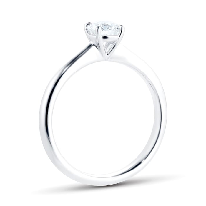 Mayors Platinum 0.70ct Round Engagement Ring - Ring Size 5