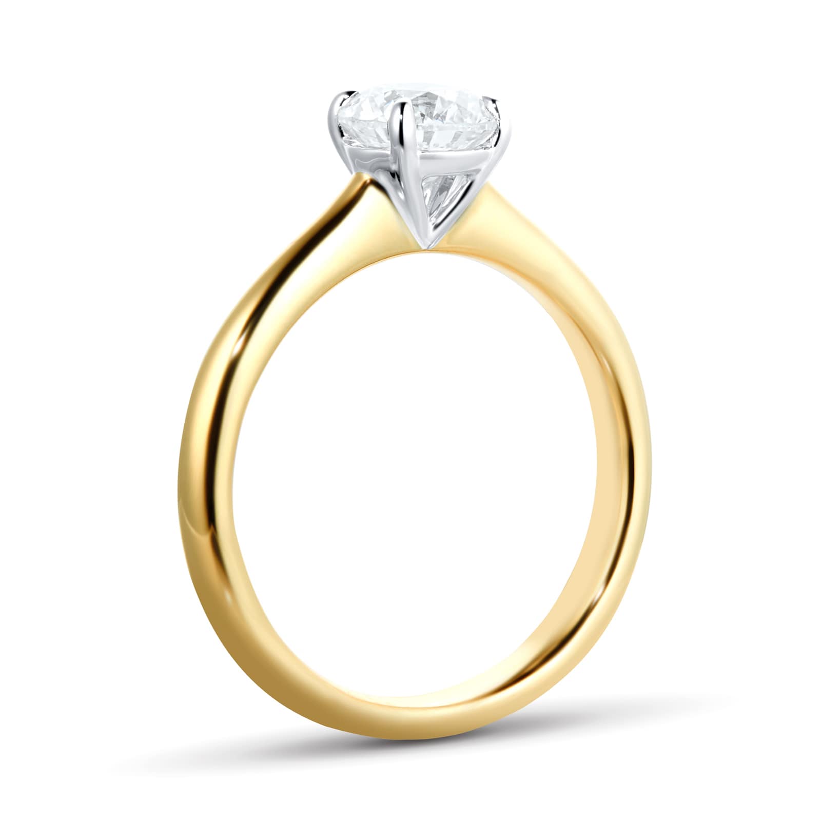 Mayors 18k Yellow Gold 1.00cttw Round Engagement Ring - Ring Size 4